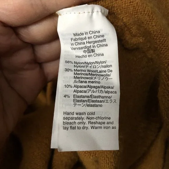 Madewell Womens Mustard Yellow Cardigan S Wool Blended Open Front Sweater Jacket - Picture 6 of 6